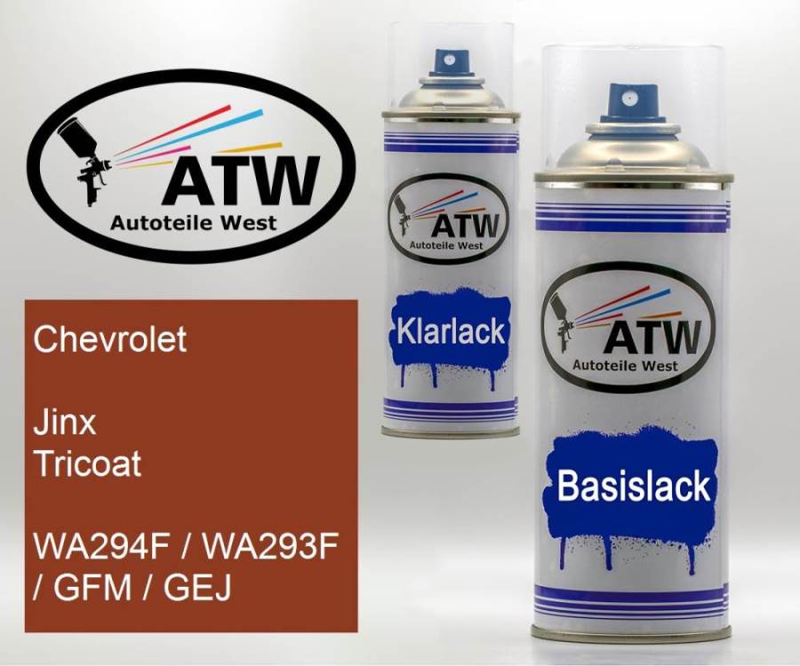 Chevrolet, Jinx Tricoat, WA294F / WA293F / GFM / GEJ: 400ml Sprühdose + 400ml Klarlack - Set, von ATW Autoteile West.
